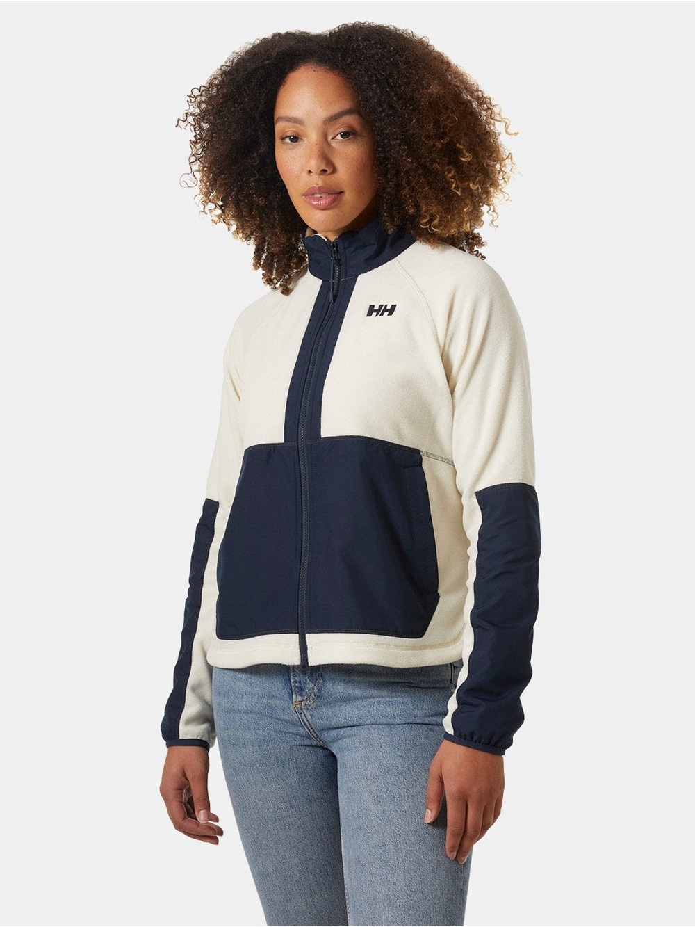 Helly Hansen Women’s Rig Fleece in Cream & Navy. Size L. NWOT.